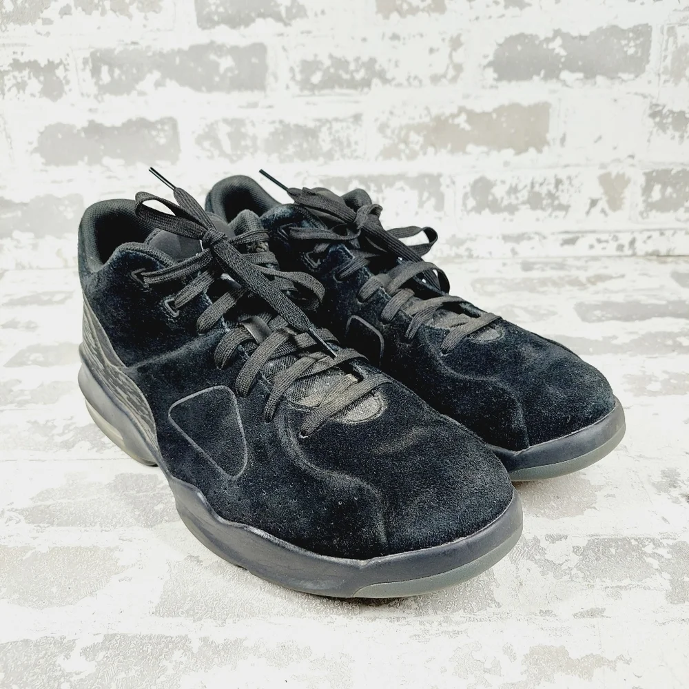 Air Jordan Franchise Black Suede Athletic Lace Up Athleisure Sneakers K606